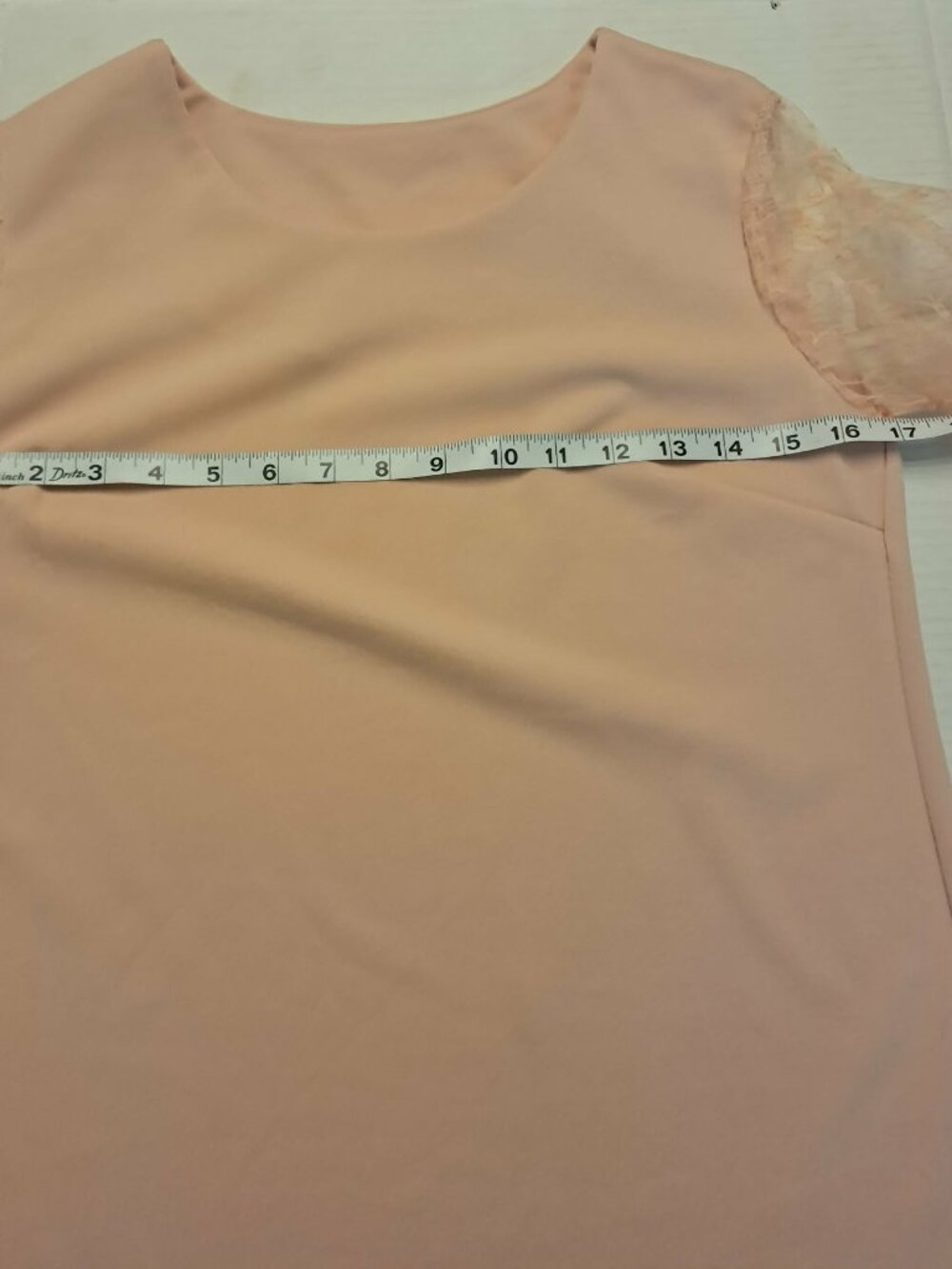 Pink Lace & Pearl Blouse Size M - Picture 5 of 7
